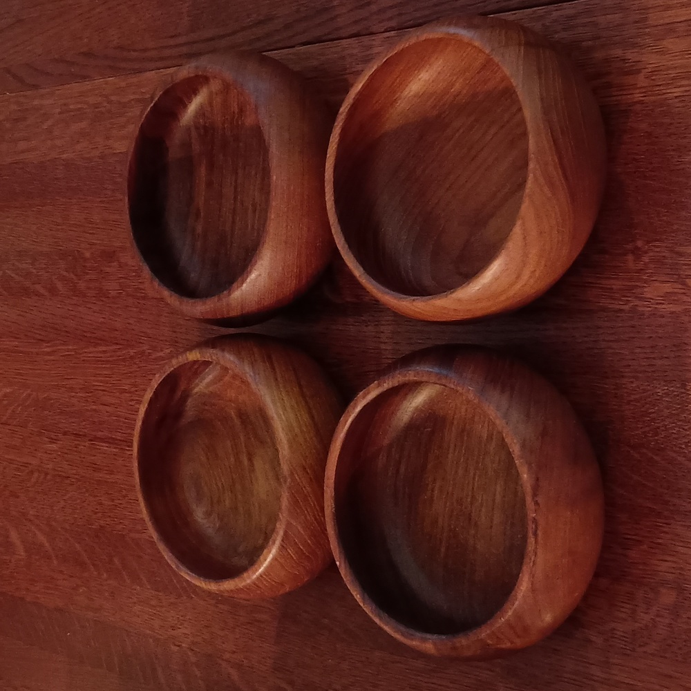Goodwood Genuine Teak Wood Bowl Set (b520) - Picture 2 of 5